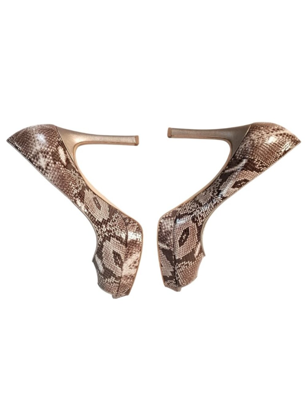 AK Anne Klein Snakeskin Print Hidden Platform Pumps Womens 9.5 Stiletto NWOB - Picture 11 of 14